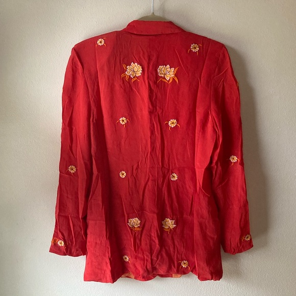 SOLD💫 Chasing Unicorns The Weight : Silk Embroidered Blazer sz S - Picture 12 of 16